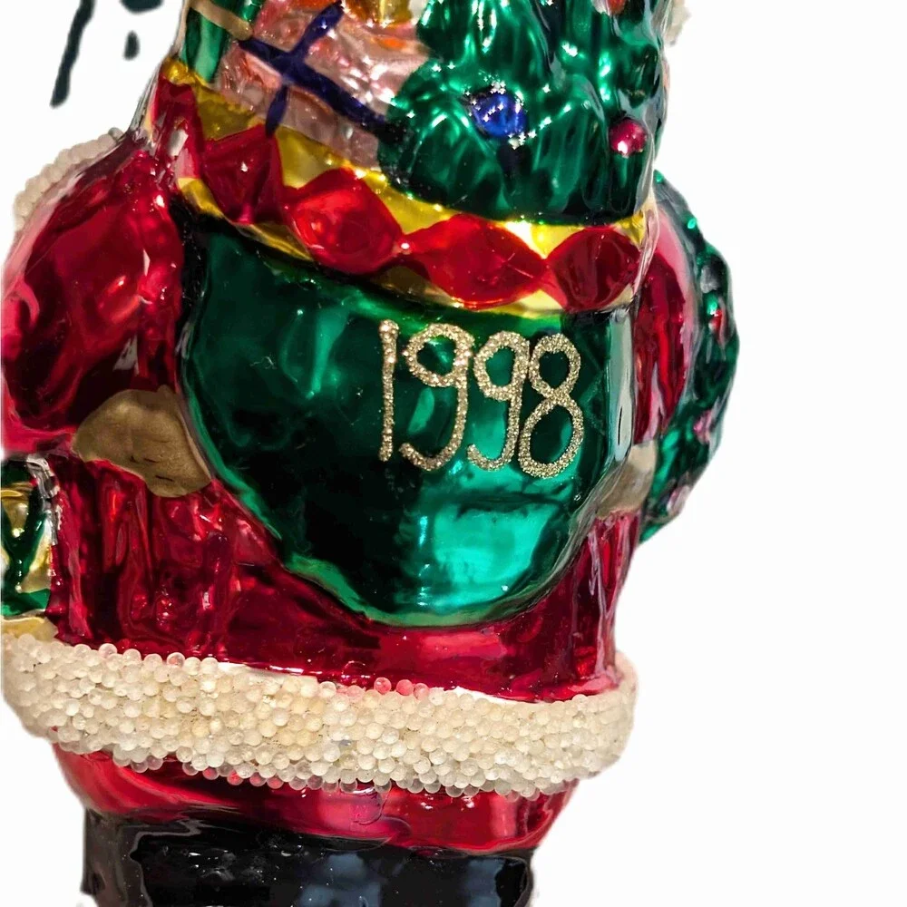 Waterford St Nick Glass Ornament 1998 Nostalgic Santa Claus Christmas Gift 90s
